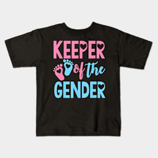 Gender Reveal Keeper of the Gender Gender Reveal Kids T-Shirt